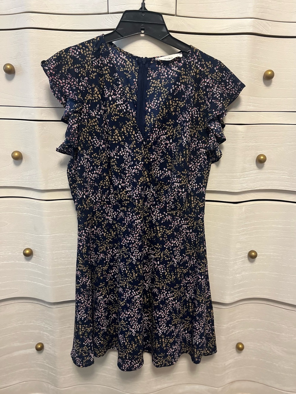 Rokoko Floral Ruffle Sleeve Dress Size Small